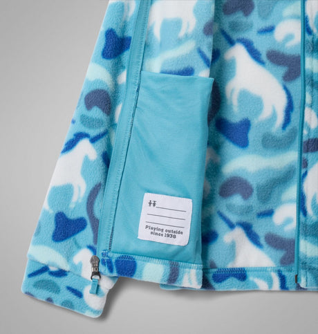 Columbia Girls Benton Springs Ii Printed Fleece Vntage blu uniflauge