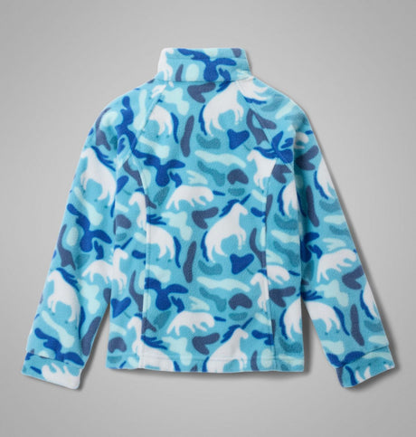 Columbia Girls Benton Springs Ii Printed Fleece Vntage blu uniflauge