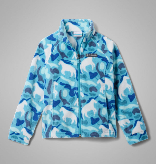 Columbia Girls Benton Springs Ii Printed Fleece Vntage blu uniflauge