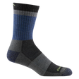 Darn Tough Men's Heady Stripe Micro Crew Lightweight with Cushion Sock - Blue Blue