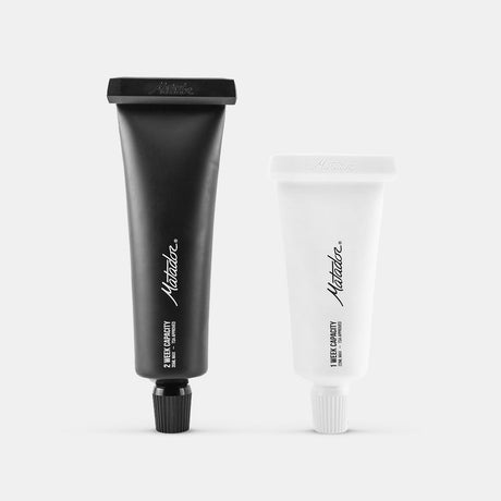Matador Refillable Toothpaste Tubes 2-pack Black & White Black white