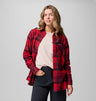 Columbia Womens Calico Basin Flannel Long Sleeve Shirt Mountain red multpld