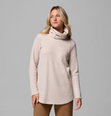 Columbia Womens Holly Hideaway Waffle Cowl Neck Pullover Dk stone