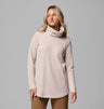 Columbia Womens Holly Hideaway Waffle Cowl Neck Pullover Dk stone