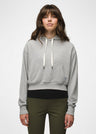 Prana Cozy Up Crop Hoodie - Heather Grey Heather Grey