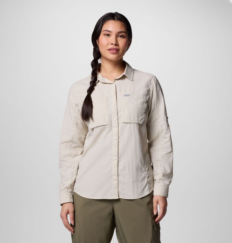 Columbia Womens Skien Valley Long Sleeve Shirt - Dark Stone Dark Stone