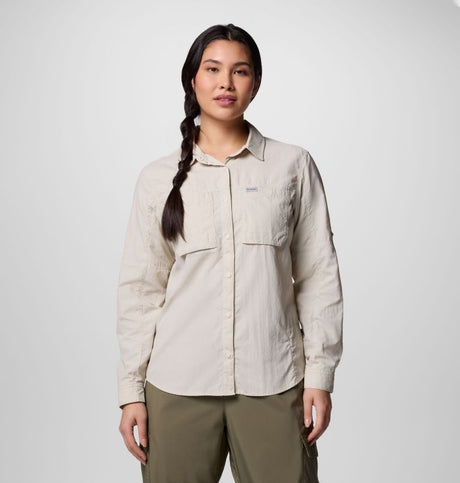 Columbia Womens Skien Valley Long Sleeve Shirt - Dark Stone Dark Stone