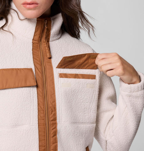 Columbia Womens Juniper Peak Full Zip Fleece Dk stone camel brown