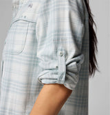 Columbia Womens Wild Cast Flannel Crshd blu nav tartan