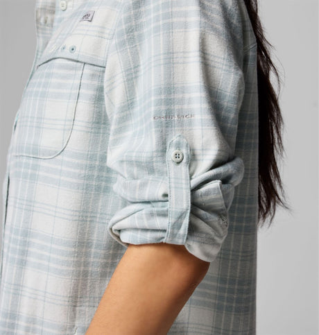 Columbia Womens Wild Cast Flannel Crshd blu nav tartan