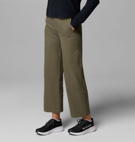 Columbia Womens Roc Wide Leg Pant Stone green