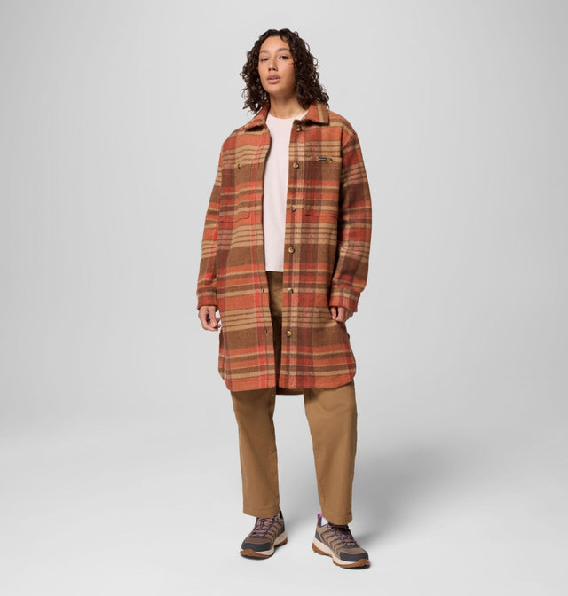 Columbia Womens Wildest Venture Long Fleece Coat Tobacco vagabon
