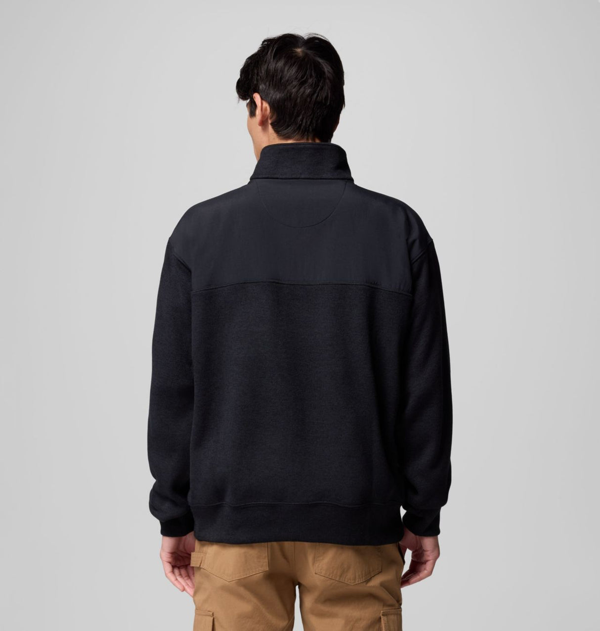 Columbia Mens Sweater Weather Relaxed Fit 1/4 Zip Black heather