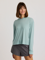 Free Fly Apparel Womens Elevate Lightweight Hoodie - Ocean Mist Ocean Mist