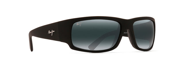 Maui Jim World Cup Sunglasses, Black Rubber/grey Blk rubber/grey