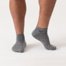 Wide Open Solid Cushioned No Show Light Gray