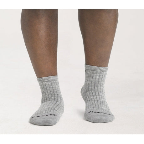 Wide Open Solid Cushioned 1/4 Light Gray