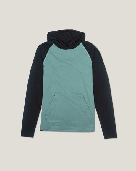 Belong Designs Womens Core Traverse Tek Hoodie Green block