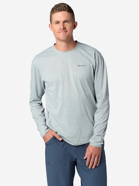 Marmot Mens Airexchange Upf 50 Long Sleeve Crew Boulder crck frqncy