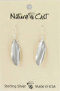 Nature Cast Metalworks Sterling Silver Feather Imprint Dangle Earring Sterling silver