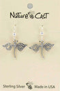 Nature Cast Metalworks Sterling Silver Dragonfly Dangle Earring Sterling silver