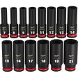 Milwaukee 14pc Shockwave Impact Duty  3/8 In. Drive Metric Deep 6 Point Socket Set
