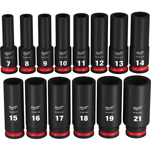 Milwaukee 14pc Shockwave Impact Duty  3/8 In. Drive Metric Deep 6 Point Socket Set