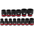 Milwaukee 14pc Shockwave Impact Duty 1/2 In. Drive Metric Standard 6 Point Socket Set