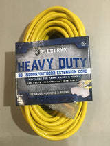 Electryx Heavy Duty Indoor/Outdoor 3 Plug Extension Cord - 12 Gauge - Yellow 50FT / Yellow