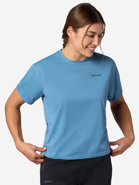 Marmot Womens Airexchange Upf 50 Crew Short Sleeve Summer storm