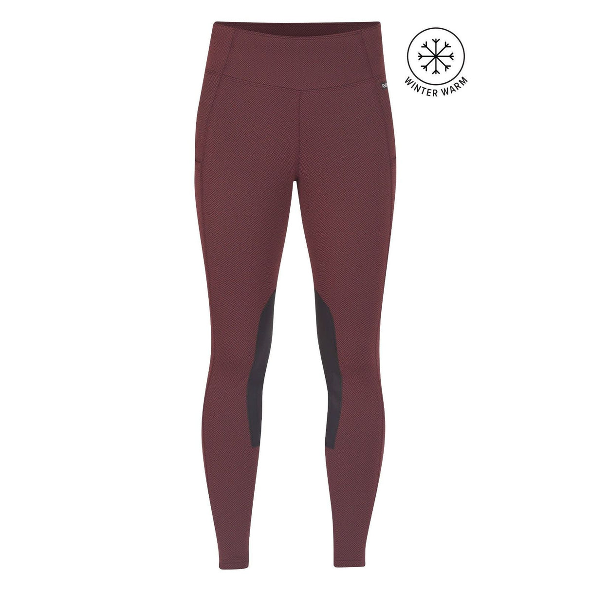 Kerrits Equestrian Apparel Fleece Lite II Knee Patch Tight Mahogany Herringbone