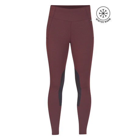 Kerrits Equestrian Apparel Fleece Lite II Knee Patch Tight Mahogany Herringbone