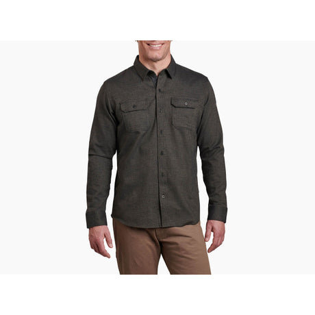 Kuhl Clothing Mens Descendr Flannel Long Sleeve Deepabyss