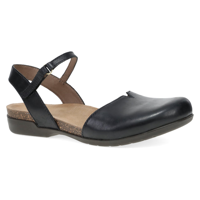 Dansko Rowan Womens Shoe Black waxy burnished