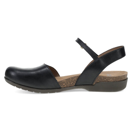 Dansko Rowan Womens Shoe Black waxy burnished