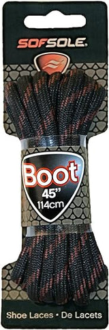 Sof Sole Round Boot Laces Black/Tan