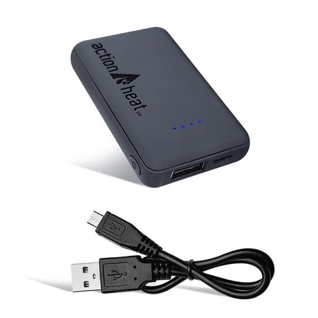 Action Heat 5v 6000mah Replacement Power Bank (1 Bat/1 Cord) Grey