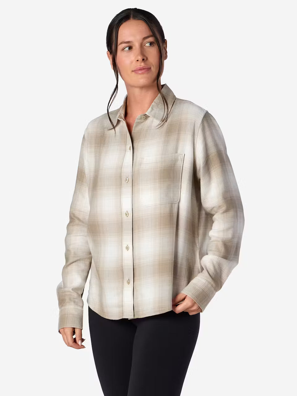 Marmot Womens Rush Creek Lightweight Flannel Long Sleeve Birch bark