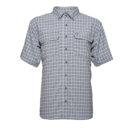 Noble Outfitters Fullflexx Cool Flow Short Sleeve Shirt Pacific Blue Plaid