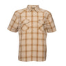 Noble Outfitters Fullflexx Cool Flow Western Snap Front Short Sleeve Shirt Khaki Plaid