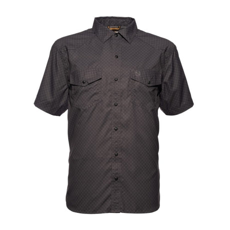Noble Outfitters Fullflexx Cool Flow Western Snap Front Short Sleeve Shirt Diamond Asphalt