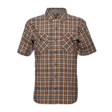 Noble Outfitters Fullflexx Snap Front Short Sleeve Shirt Tobacco/Sterling Plaid