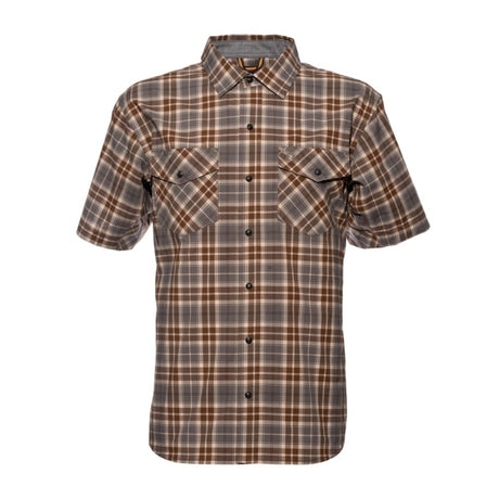 Noble Outfitters Fullflexx Snap Front Short Sleeve Shirt Tobacco/Sterling Plaid