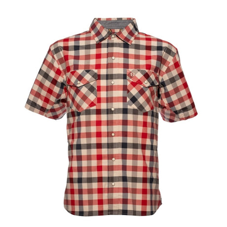 Noble Outfitters Fullflexx Snap Front Short Sleeve Shirt Red/Navy