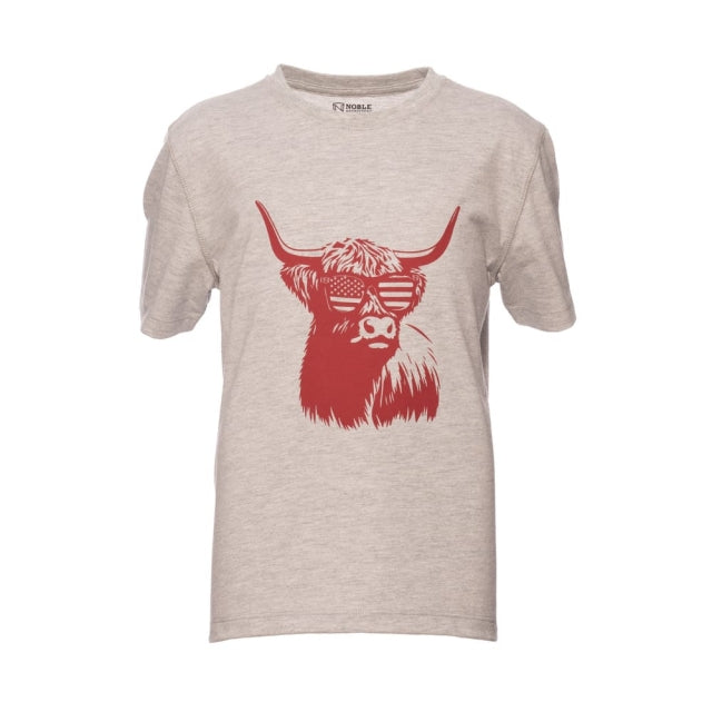 Noble Outfitters The Best Darn Short Sleeve Graphic Tee Heather Grey/Cow