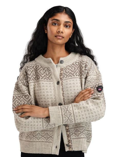 Dale Of Norway Womens Hannah Cardigan Vansugar/nutmg/birch