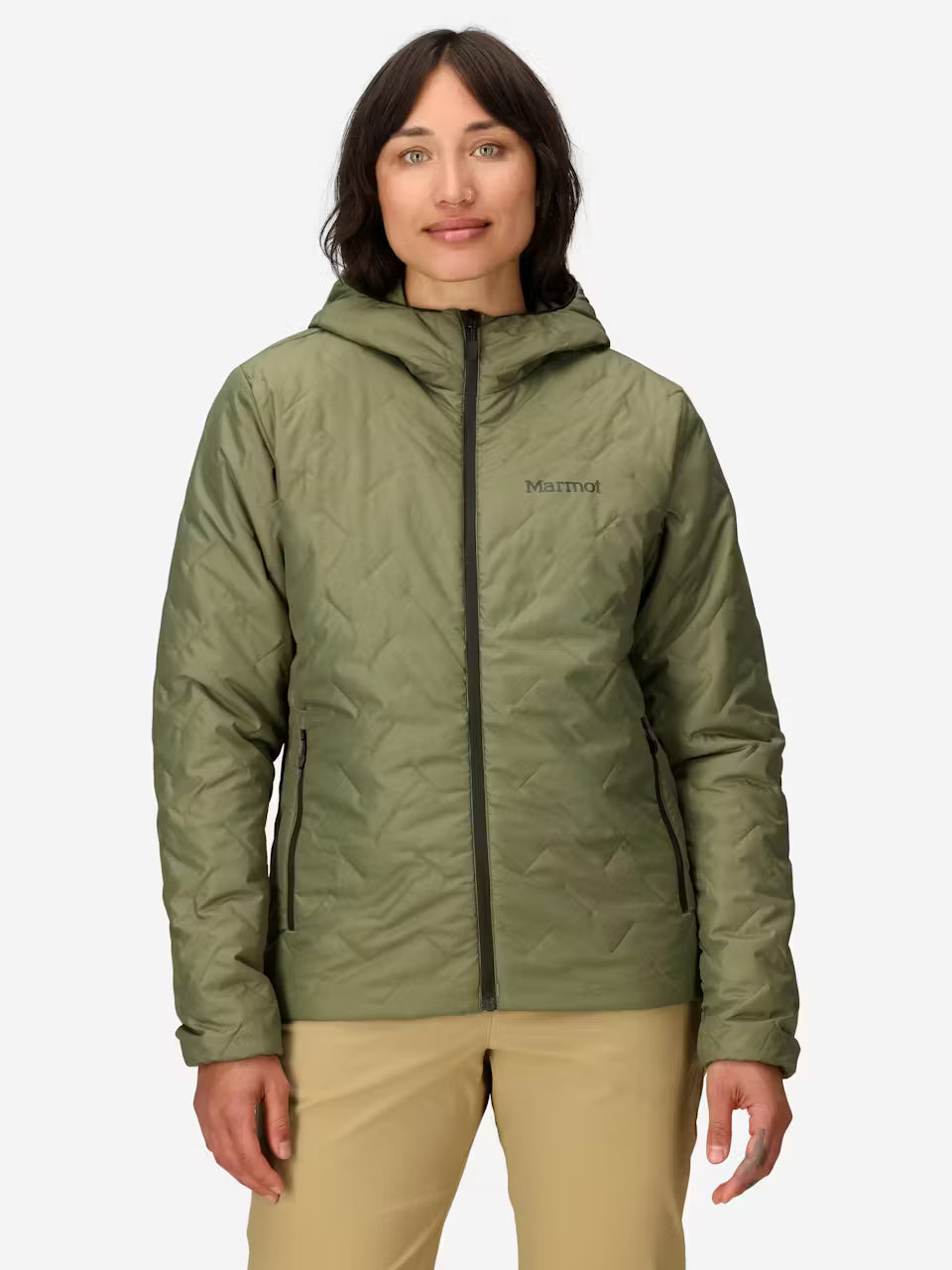 Marmot Womens Monoquilt Hoody Olive grove