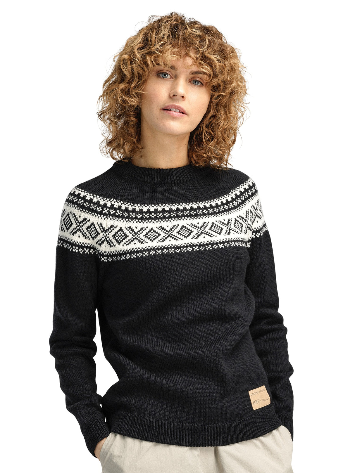 Dale Of Norway Womens Vagsoy Sweater Black offwhite