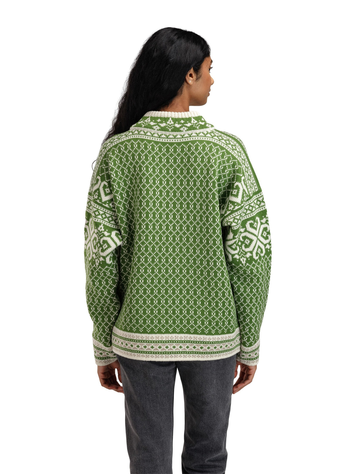 Dale Of Norway Womens Leknes Sweater Sprggrn/offwht/sndml