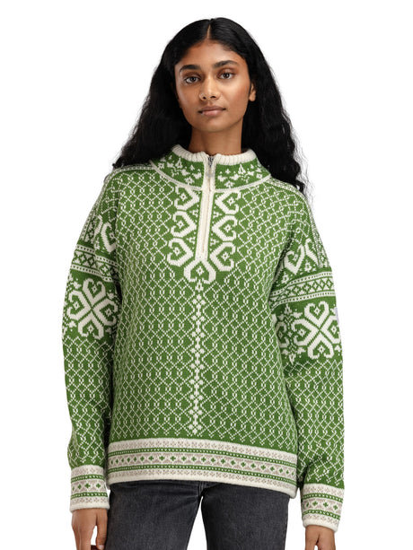 Dale Of Norway Womens Leknes Sweater Sprggrn/offwht/sndml